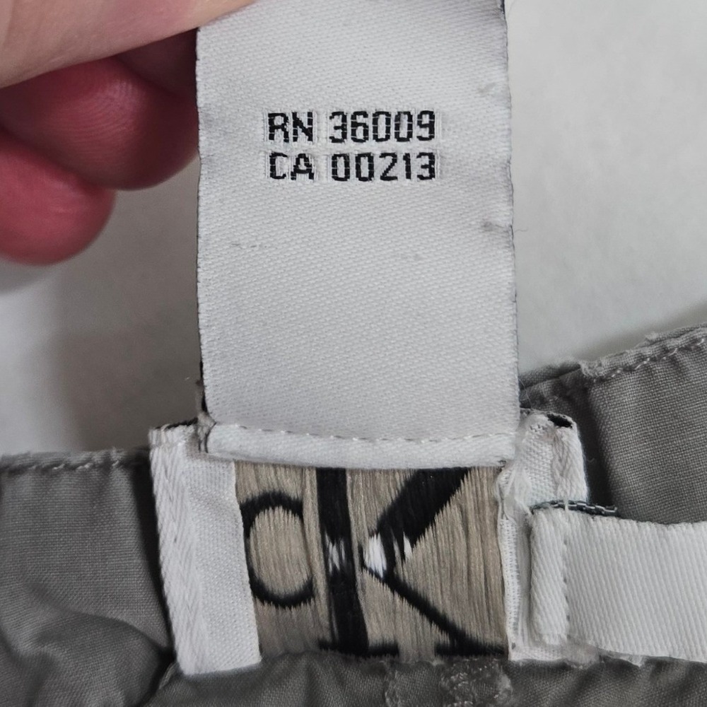 Vintage Calvin Klein Jeans 12 Parachute Cargo Pants Gray Drawstring Hem 90s Gorp - Picture 5 of 11
